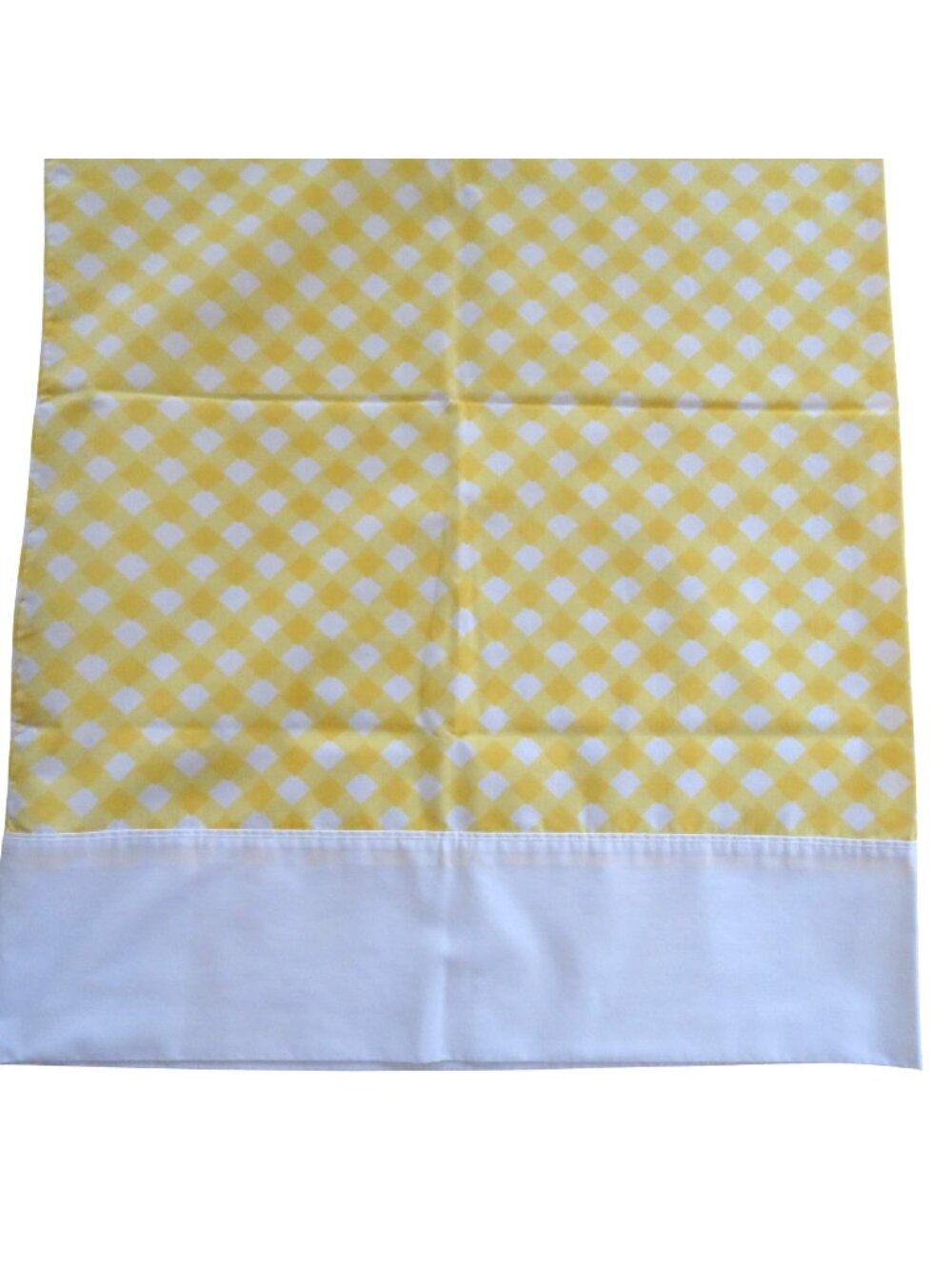 Vintage Springmaid King Size Pillowcase 1 Yellow Gingham Pattern No Iron USA
